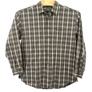 L.L. Bean Green Cotton Mens Button Down Long Sleeve XL 0KR92 Read